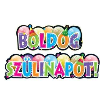 Boldog Szülinapot Feliratú Parti Banner kép