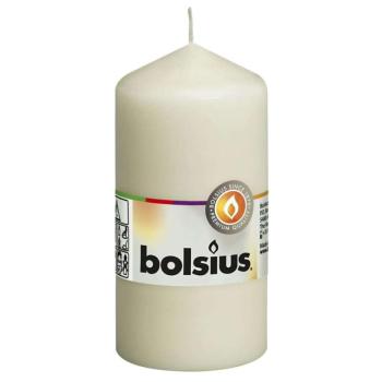 Bolsius 10 db elefántcsontszínű oszlopgyertya 120 x 58 mm kép