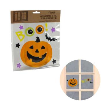 Boo Halloween ablakzselé tökös kép