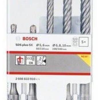 BOSCH SDS-plus-5x fúrókészlet, 4 bit, 5 db kép