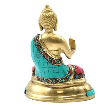 Bronz Buddha Szobor - Áldás - 15cm kép