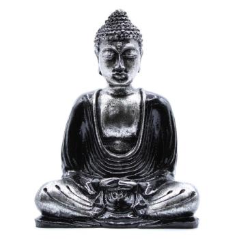 Buddha Figura Fekete, Szürke - Közepes kép