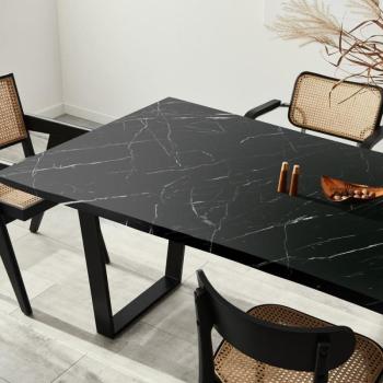 Bútormatrica 200x60 cm Black and White Marble – Ambiance kép