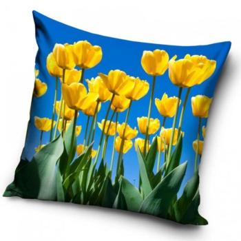 CARBOTEX Párnahuzat Tulipános táj 40×40 cm kép