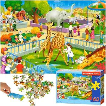 CASTORLAND Puzzle állatkerti látogatás szafari állatok - 60 kép