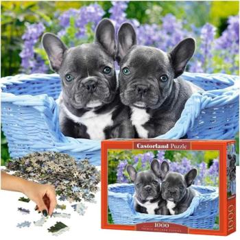 CASTORLAND Puzzle Francia bulldogok 68x47cm - 1000 kép