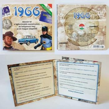 CD-s évszámos üdvözlőlap, képeslap 1966 kép