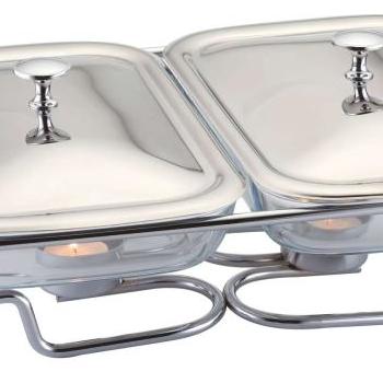 Chafing Dish Étel Melegen tartó Bohmann, 2 Részes, 2x1.5L, Sabine... kép