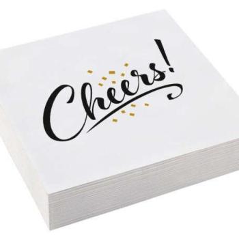 Cheers Golden Wishes szalvéta 20 db-os 33x33 cm kép