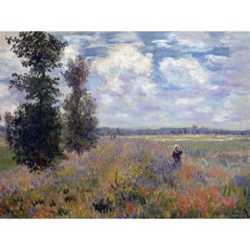 Claude Monet - Poppy Fields near Argenteuil kép másolat, 40 x 30 cm kép