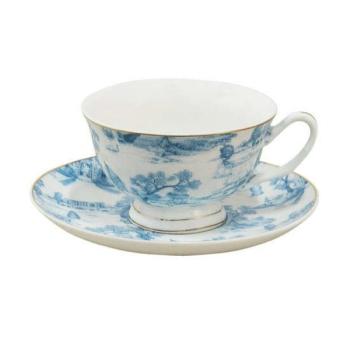 CLEEF.6CEKS0001BL Porceláncsésze+alj, 250ml, keleti tájas, blue kép