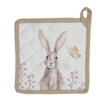 CLEEF.REB45 Edényalátét 20x20cm,100% pamut,Rustic Easter Bunny kép