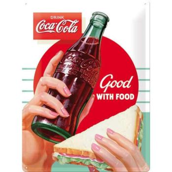 Coca Cola Good with Food - Fémtábla kép