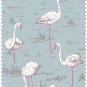 Cole&amp;amp;Son, Flamingos Linen Union, Vászonszövet, 2m kép