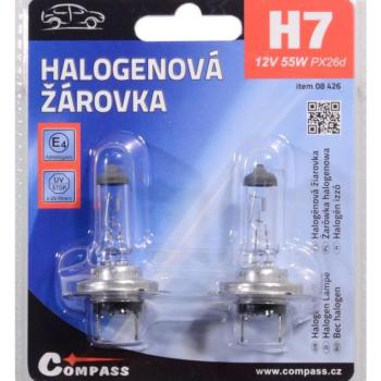 Compass Izzó 12V  H7, 55W PX26d blister 2 db kép