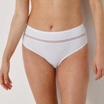 Confidence Lingerie® Paia Mikroszálas és Hímzett Tüll Magas Derekú Bugyi 2 db-os Csomagban kép
