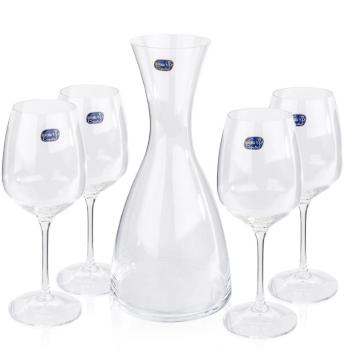 Crystalex Dekantáló és borospohár készlet GISELLE WINE SET 5db kép