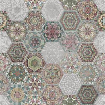 Csempe Gres Patchwork Hexagon Colour 60/60 kép