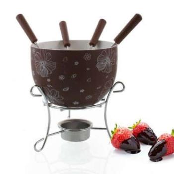 Csokoládé fondue szett CHOCO BLOSSOMS, 6 részes kép