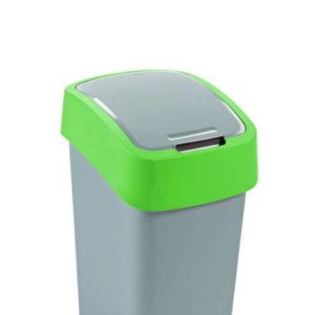 CURVER &quot;PACIFIC FLIP BIN&quot; BILLENŐ FEDELES SZEMETES 25L - Zöld/ezüst kép