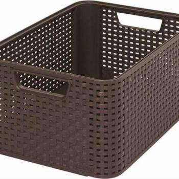 CURVER Rattan hatású kosár, 18l, sötétbarna, CURVER &quot;Style M&quot; kép