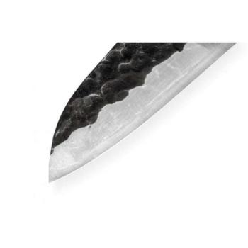 Cutit santoku Samura Black Smith, otel carbon, HRC 58, lama 18 cm kép