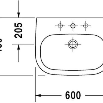 D-Code Mosdó, 600mm, fehér kép