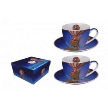 D.G.35988 Porceláncsésze+alj 280ml, 2 személyes, dobozban, Santa... kép