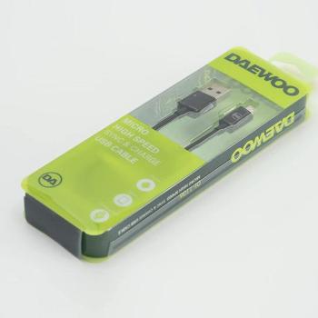 Daewoo microUSB kábel, 1 méter, fekete kép