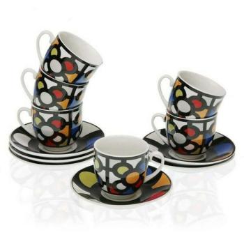 Darabos Kávéscsésze Szett Versa Porcelán (6 Darabok) (5,8 x 6 x 5... kép