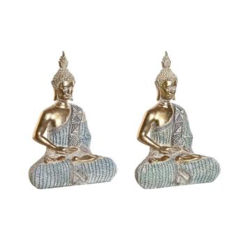 Dekoratív Figura DKD Home Decor 18,6 x 9,7 x 27 cm Kék Buddha Tür... kép