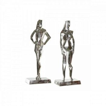 Dekoratív Figura DKD Home Decor 8424001856480 23 x 13 x 62 cm Ezü... kép