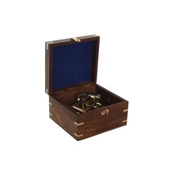 Dekoratív Figura DKD Home Decor Aranysàrga Fa Vintage Sárgaréz (1... kép