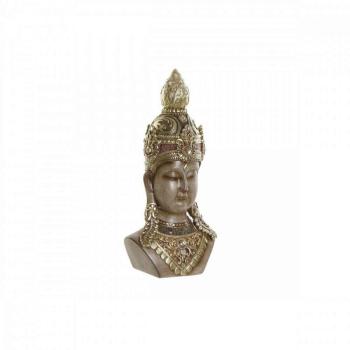 Dekoratív Figura DKD Home Decor Barna Aranysàrga Buddha Keleti 15... kép