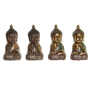 Dekoratív Figura DKD Home Decor Bézs szín Aranysàrga Buddha Kelet... kép