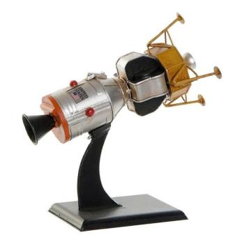 Dekoratív Figura DKD Home Decor Űrhajó Fekete Ezüst színű Vintage... kép