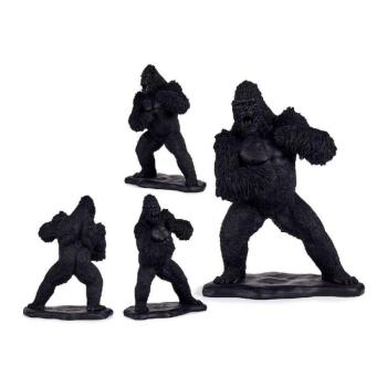 Dekoratív Figura Gorilla Fekete Gyanta (25,5 x 56,5 x 43,5 cm) kép