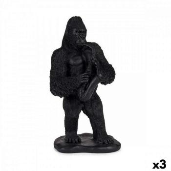 Dekoratív Figura Gorilla Szaxofon Fekete 15 x 38,8 x 22 cm (3 egység) kép