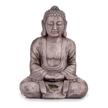 Dekoratív kerti figura Buddha Szürke Polyresin (25 x 57 x 42,5 cm) kép