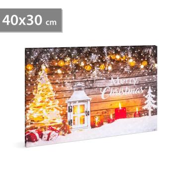 DELIGHT DECO Karácsonyi LED-es hangulatkép - fali akasztóval, 2 x... kép