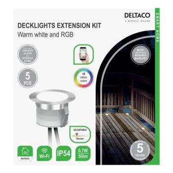 Deltaco smart home sh-dlex01 színes okos lámpa, 5 db - os, sh-dlk... kép