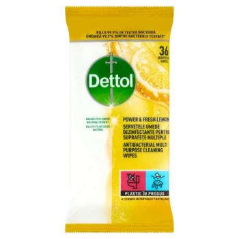 Dettol Power&amp;Fresh univerzális felülettisztító Törlőkendő Citrom&amp;... kép