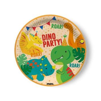 Dino Party tányér - 22,7 cm, 8 db / csomag kép