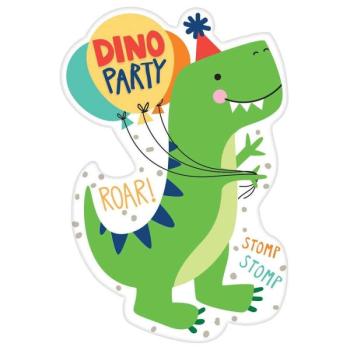 Dinoszaurusz Party Meghívó 8 db-os kép