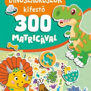 Dinoszauruszok kifestő 300 matricával kép