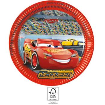 Disney Cars 3, Verdák papírtányér 8 db-os 23 cm FSC kép