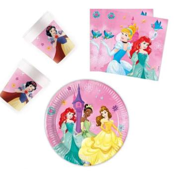 Disney Hercegnők party szett 20cm-es tányérral 36db-os kép