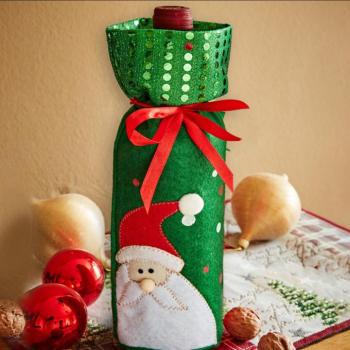 Díszes palackborító Santa kép