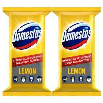 Domestos higiénikus Törlőkendő - Citrom 2x100db kép