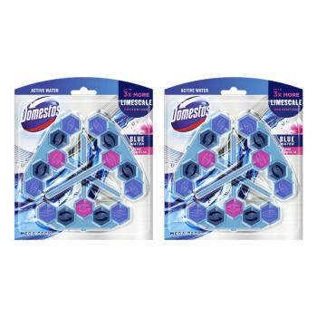 Domestos Power5+ WC frissítő blokk Blue Water Pink Magnolia (6x53g) kép